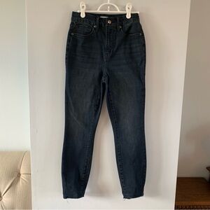 Good Waist Crop Jeans Raw Hem Good American High Rise Skinny Leg Size 4 27